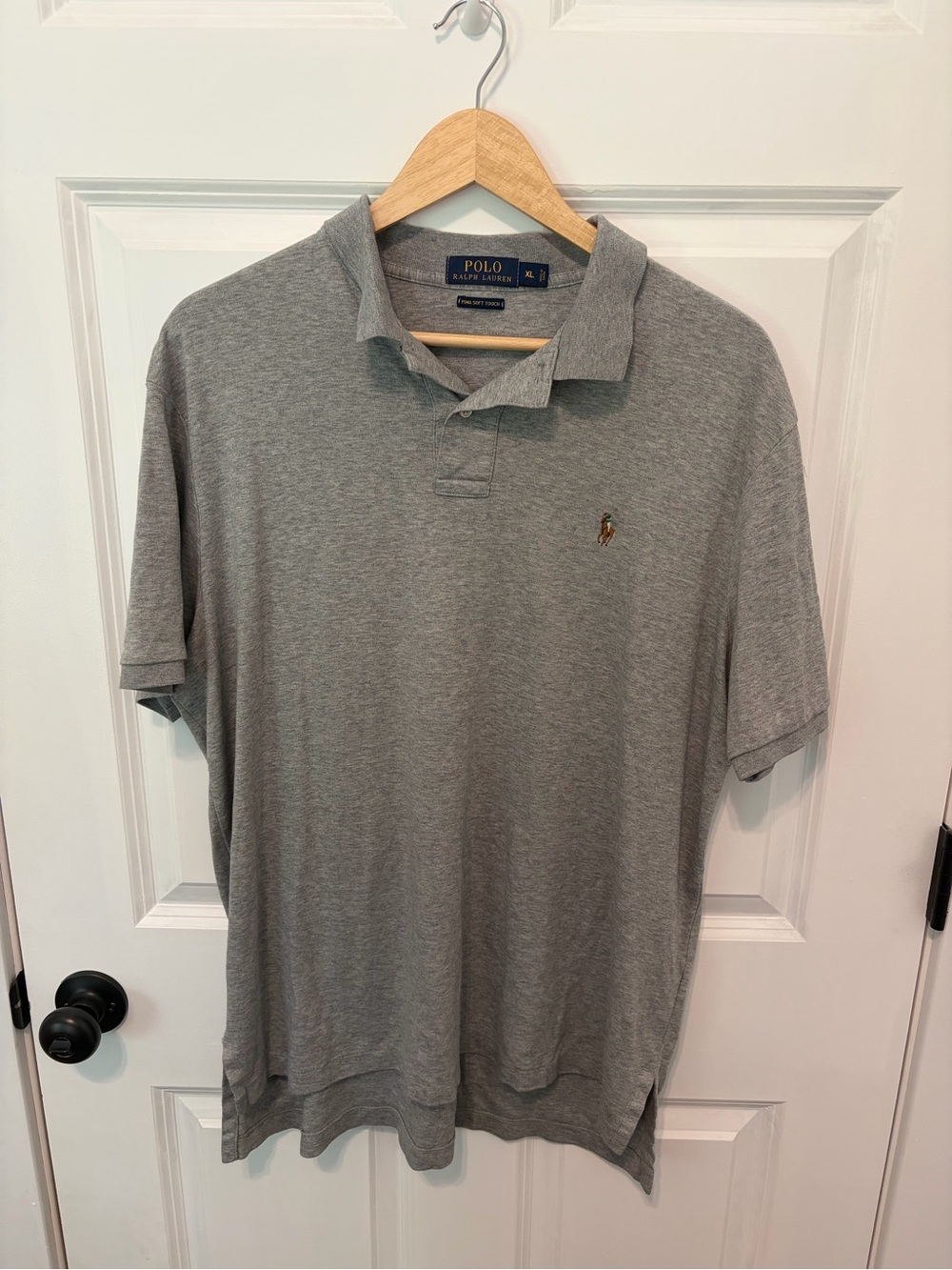 Ralph Lauren Men’s Grey Polo Shirt with Embroidered Logo
